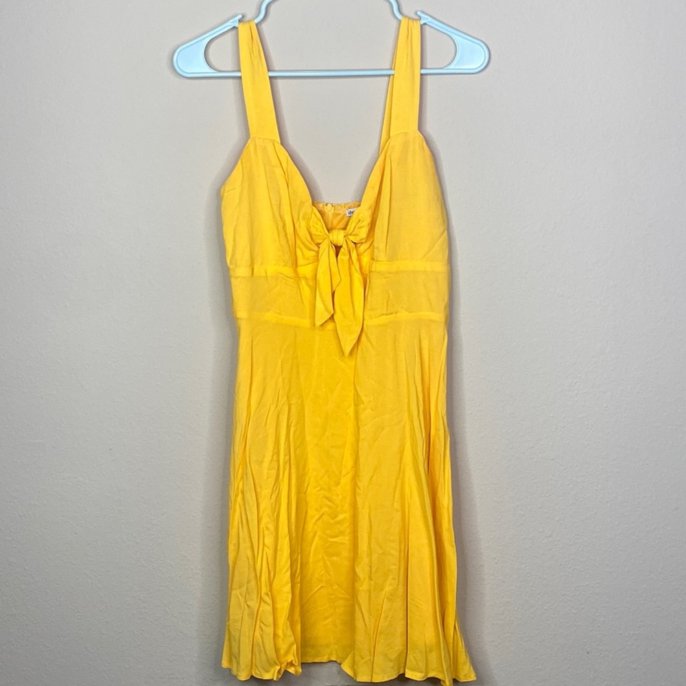 CharlotteR | Short Yellow Bow Tie Dress | Med